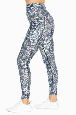 Marika High Rise Side Pocket Ankle Legging - Elderberry Ikat Camo -Marika MLL1145A 1KR.66764